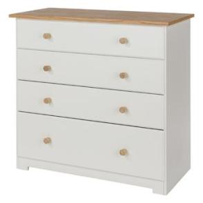 Aviemore Oak Top 4 Drawer Chest - Warm White