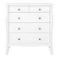 Baroque White Painted 3+2 Drawer Chest
