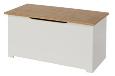 Aviemore Oak Top Blanket Box - Warm White