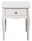 Baroque White Painted 1 Drawer Bedside