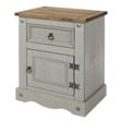 Corona Grey Washed 1 Door 1 Drawer Bedside