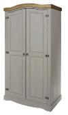 Corona Grey Washed 2 Door Wardrobe