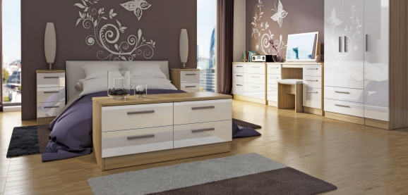 Bardolino and White Gloss Bedroom