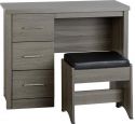 Lisbon 2 Piece Dressing Table Set in Black Wood Grain