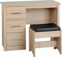 Lisbon 2 Piece Dressing Table Set in Light Oak Finish