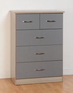 Nevada Grey 3+2 Drawer Chest