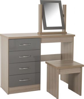 Nevada Grey Nevada 4 Drawer Dressing Table Set