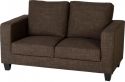 Tempo Two Seater Sofa-in-a-Box in Dark Brown Fabric