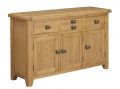 Toronto Oak 3 door 3 Drawer Large Sideboard