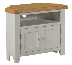 Toronto Oak and Painted Corner TV Unit